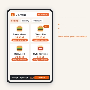 BHGastro Kiosk - oprogramowanie kiosku samoobsługowego
