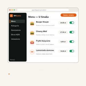 BHGastro Kiosk - oprogramowanie kiosku samoobsługowego