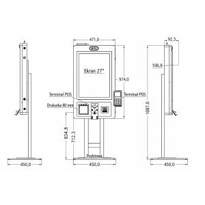 Kiosk samoobsługowy SUNG 270C – 27″ Standalone
