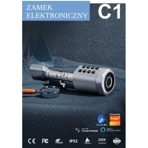 Zestaw zamek C1 Tuya M + brama z zasilaczem + zestaw kart