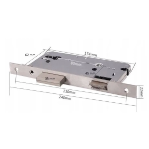 Zamek wpuszczany BH-Wandex SUS304-60